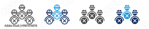 layoff icon set with multi concept