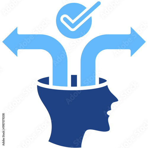 Decision Making glyph color icon