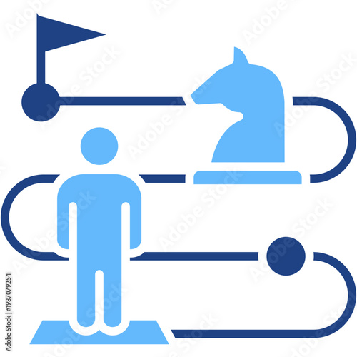 Success Strategy glyph color icon