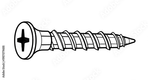Vector ilustration of screw 