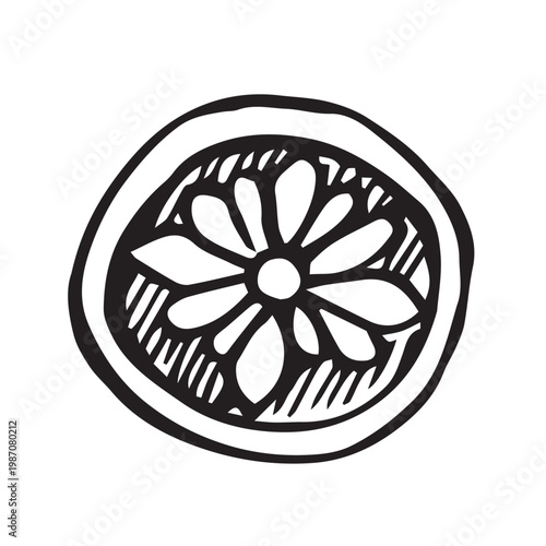 Sewing accessories - vintage retro buttons (clothes, fashion, style, decoration) - manual graphics - vector - tracing