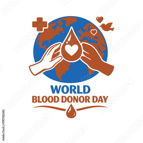 Life Saving Blood Drop Icon Representing Donation and Care