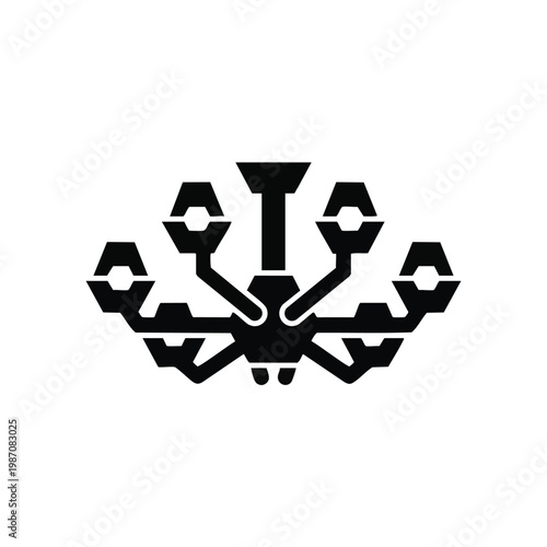Geometric, abstract, black, hookah icon, smoking symbol, vector logo