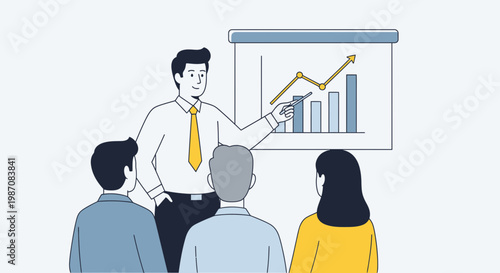 Businessman presenting to colleagues in office 2.