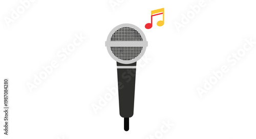 Black and silver music microphone.