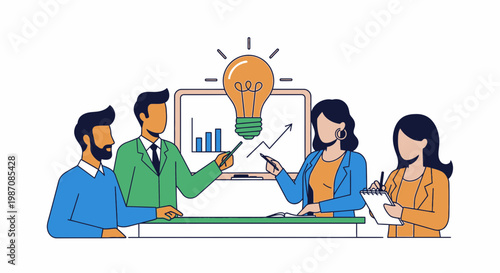 Business people discussing ideas together 6.