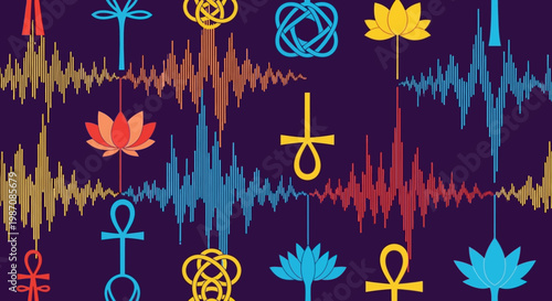 Esoteric Symbols and Sound Waves Pattern