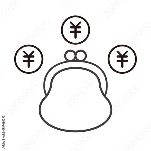 財布とお金のアイコンセット