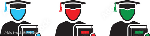 Graduates holding books, academic achievement, educational success, graduation ceremony symbol.