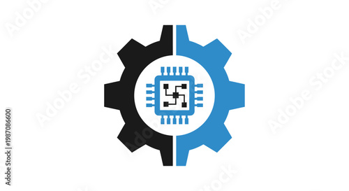 Gear with circuit board.