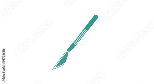 Green Scalpel Surgical Tool.