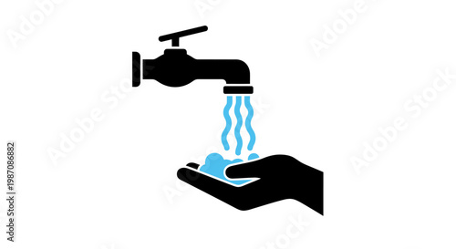 Hand Under Water Faucet.