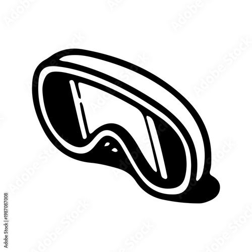 Isometric Diving Mask Icon for Scuba and Snorkeling Gear