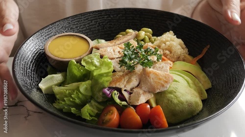 Healthy balanced meal for active lifestyle fresh ingredients support weight control and clean nutrition Ideal for diet goals diet planning diet motivation within fitness routine and wellness journey