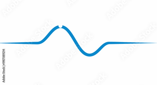 A blue waveform on a white background.