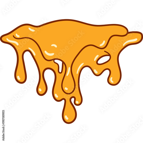Dripping Honey Liquid Vector Element