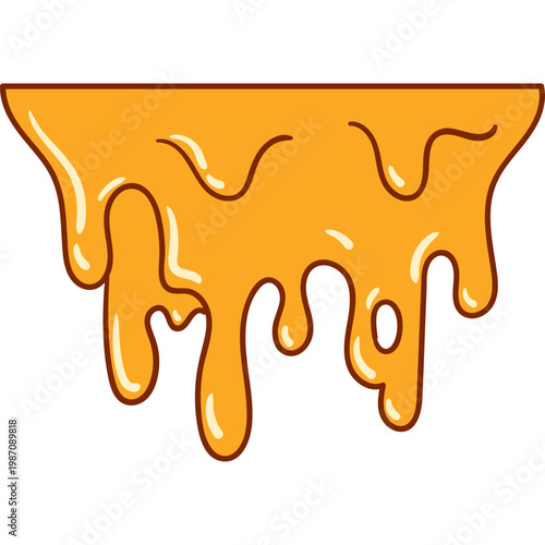 Yellow Honey Drip Illustration