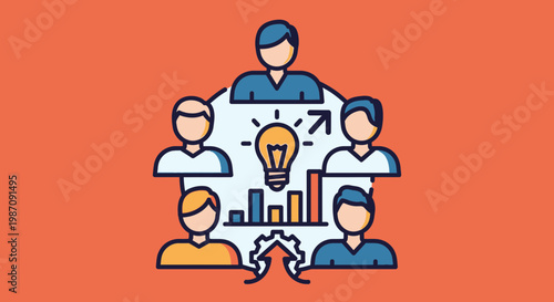 Business people discussing ideas together.