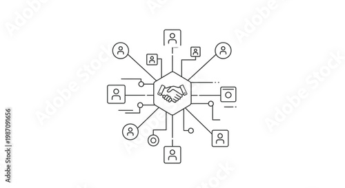 Handshake Network Connection People Partnership.
