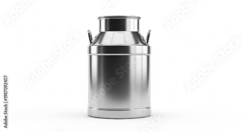 Metal Dairy Milk Can Close-Up