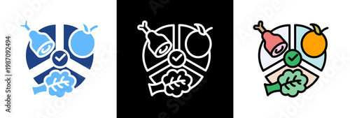 Balanced Diet triple icon