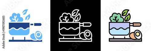 Healthy Cooking triple icon