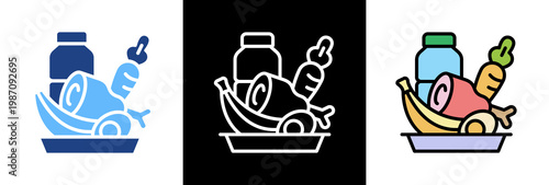 Wellness Food triple icon