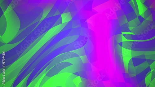 Vibrant Abstract Swirls of Neon Purple and Green.