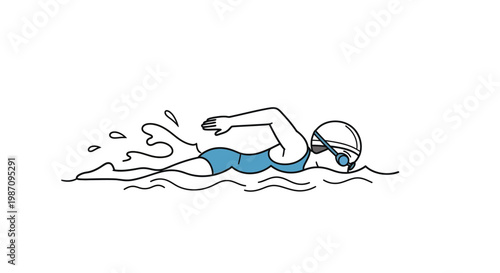 a woman swimming in the water.