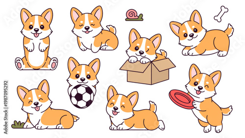 Colorful cartoon animals engaging in various playful activities together