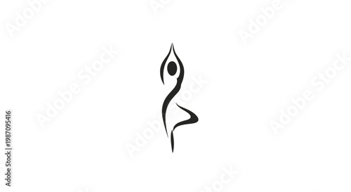 a black and white drawing of a yoga pose.