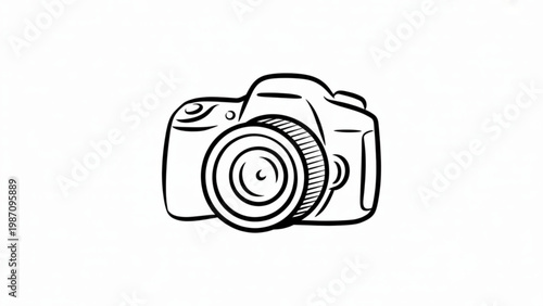 Classic analog camera with black and silver body design