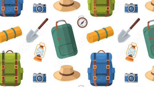 Collection of colorful backpacks and bags in various styles and sizes