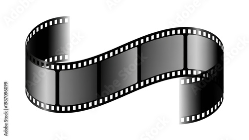 Classic film strip with three black and white frames