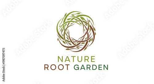 Nature Root Garden Logo Design.