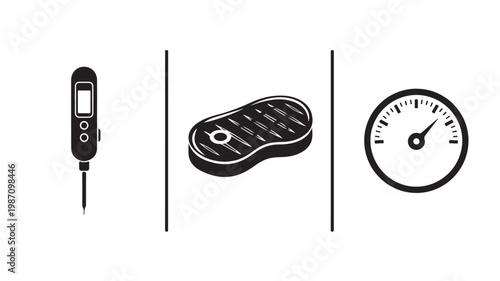 Kitchen Balloon Whisk Illustration - Professional Grade Wire Whisk for Restaurant Branding and Food Blog Graphics