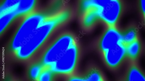 Abstract Blurry Neon Shapes Background.
