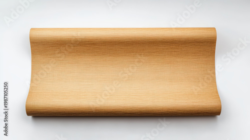 Wallpaper roll horizontal textured brown minimal isolated white background modern decor