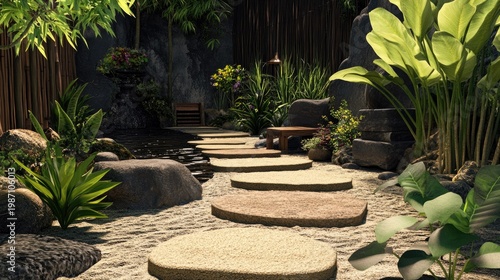 Serene Zen Garden: Tranquility and Harmony in Nature