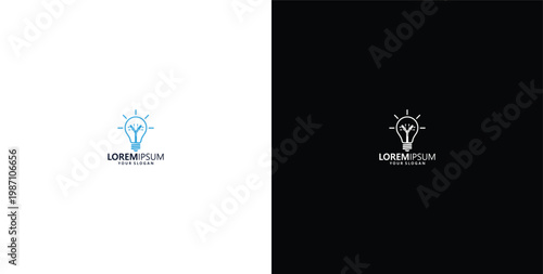 smart bulb technology logo design, bulb logo design initial Y creative bulb logo ideas