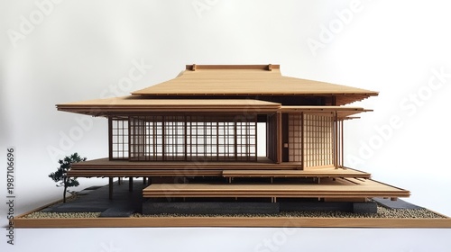 Architectural Model: Japanese Pavilion Design