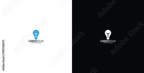 smart bulb technology logo design, bulb logo design initial Y creative bulb logo ideas