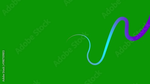 Wallpaper Mural Animated colorful drop of liquid moving. Fluid effect. Looped video. Vector illustration isolated on green background.  Torontodigital.ca