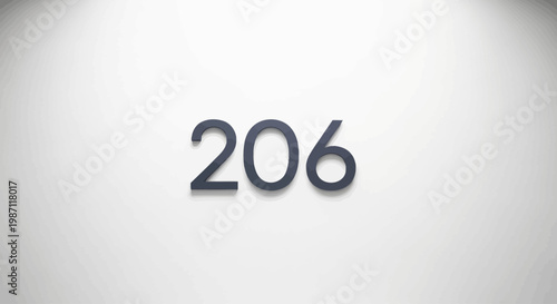 Number Two Hundred Six Closeup View.