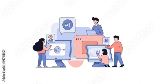 People working on computer technology.