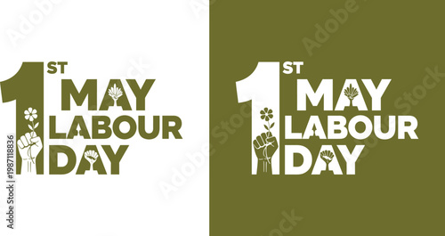 May day celebration a dual toned design for international workers' day
