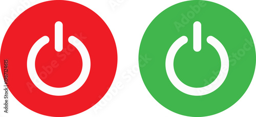 Power Button Icon Set. Off On symbols. switch buttons sign. On and Off toggle icons collection
