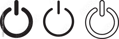 Power Button Icon Set. Off On symbols. switch buttons sign. On and Off toggle icons collection
