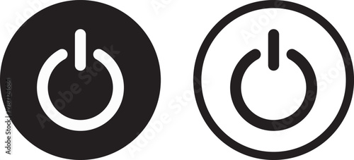 Power Button Icon Set. Off On symbols. switch buttons sign. On and Off toggle icons collection
