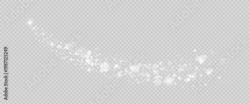 Stars with sparks. Christmas light effect. Vector illustration.